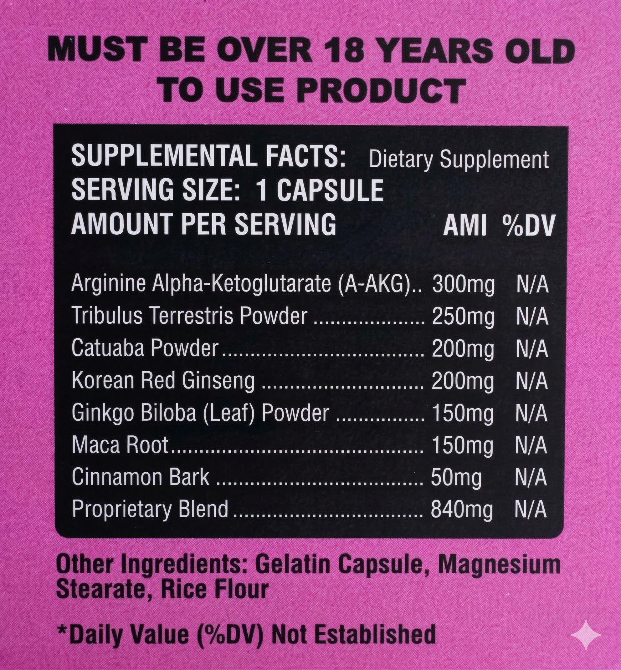 PINK FEMALE  FORMULA  -  4 capsules monthly